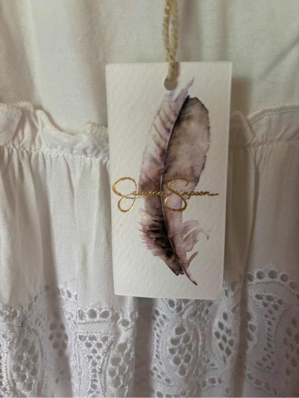Jessica Simpson White Eyelet Tiered Maxi Dress - Picture 5 of 5